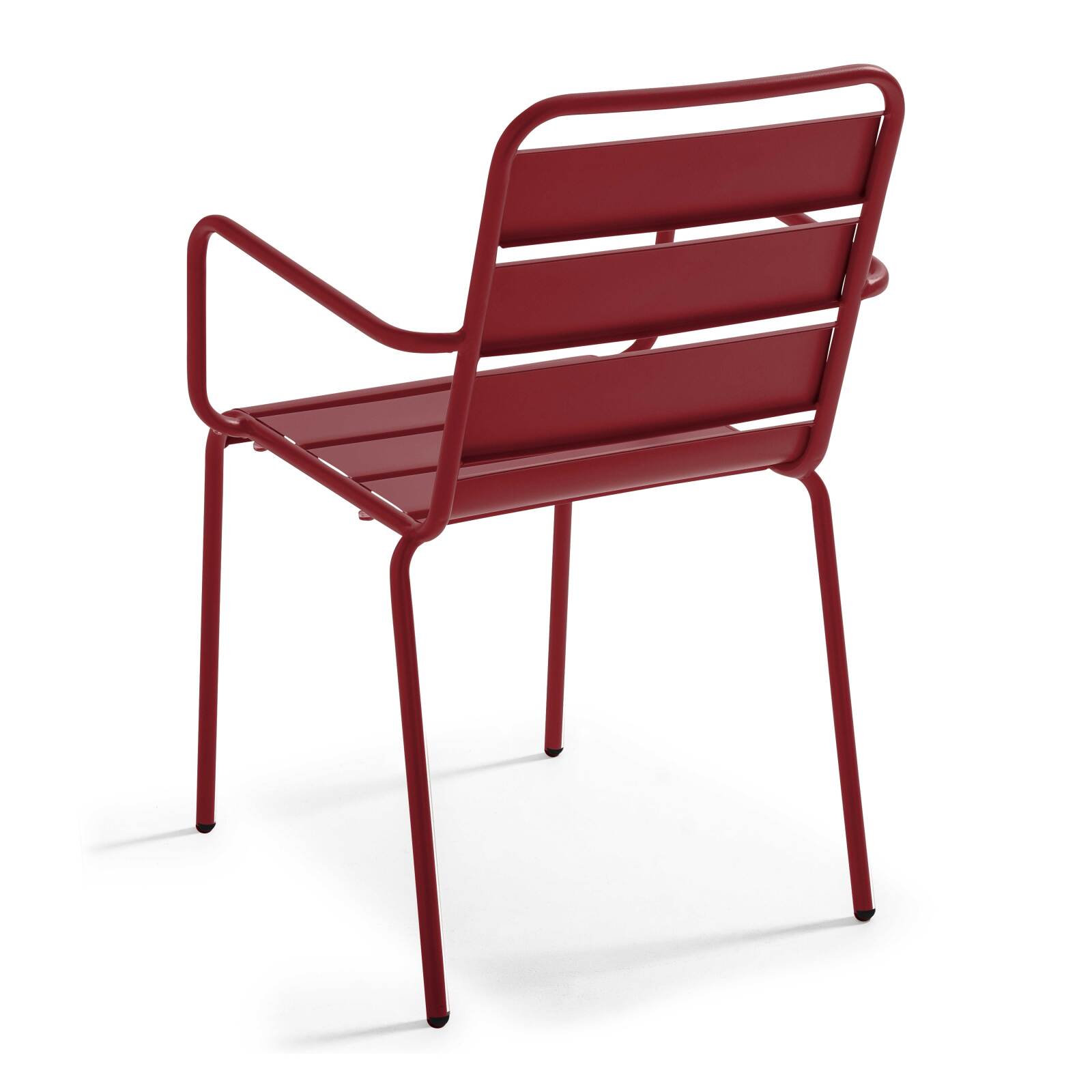 Gartenstuhl aus Metall mit Armlehnen