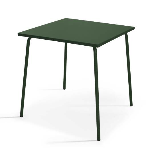 Gartentisch Quadratisch aus Metall, 4 Personen, 70x70 cm