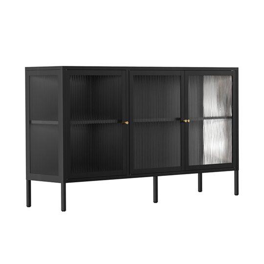 Sideboard aus Metall, 3 Türen, 140 cm | Oviala