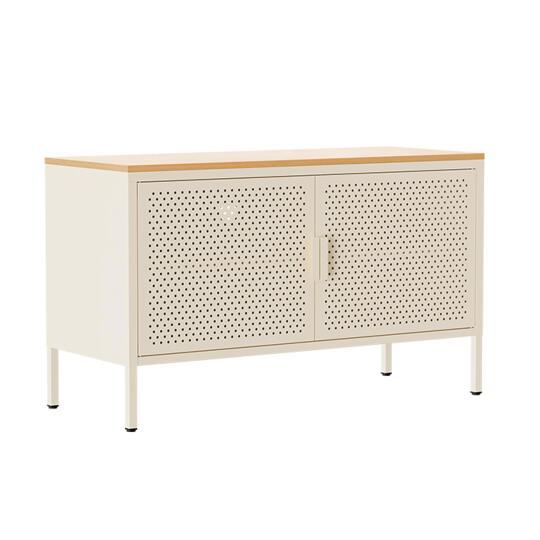 Sideboard aus Metall, 2 Türen, 100 cm | Oviala
