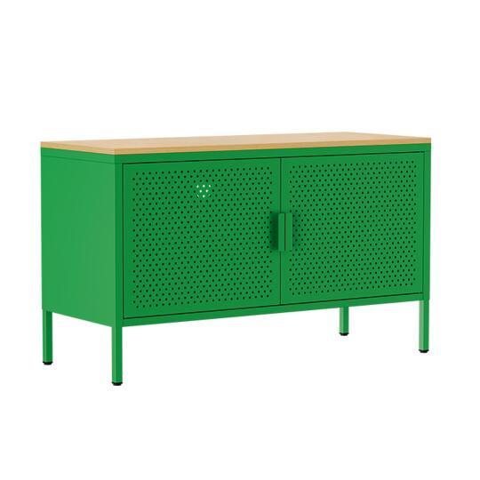 Sideboard aus Metall, 2 Türen, 100 cm | Oviala