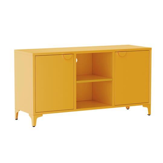 Sideboard aus Metall, 2 Türen, 120 cm | Oviala