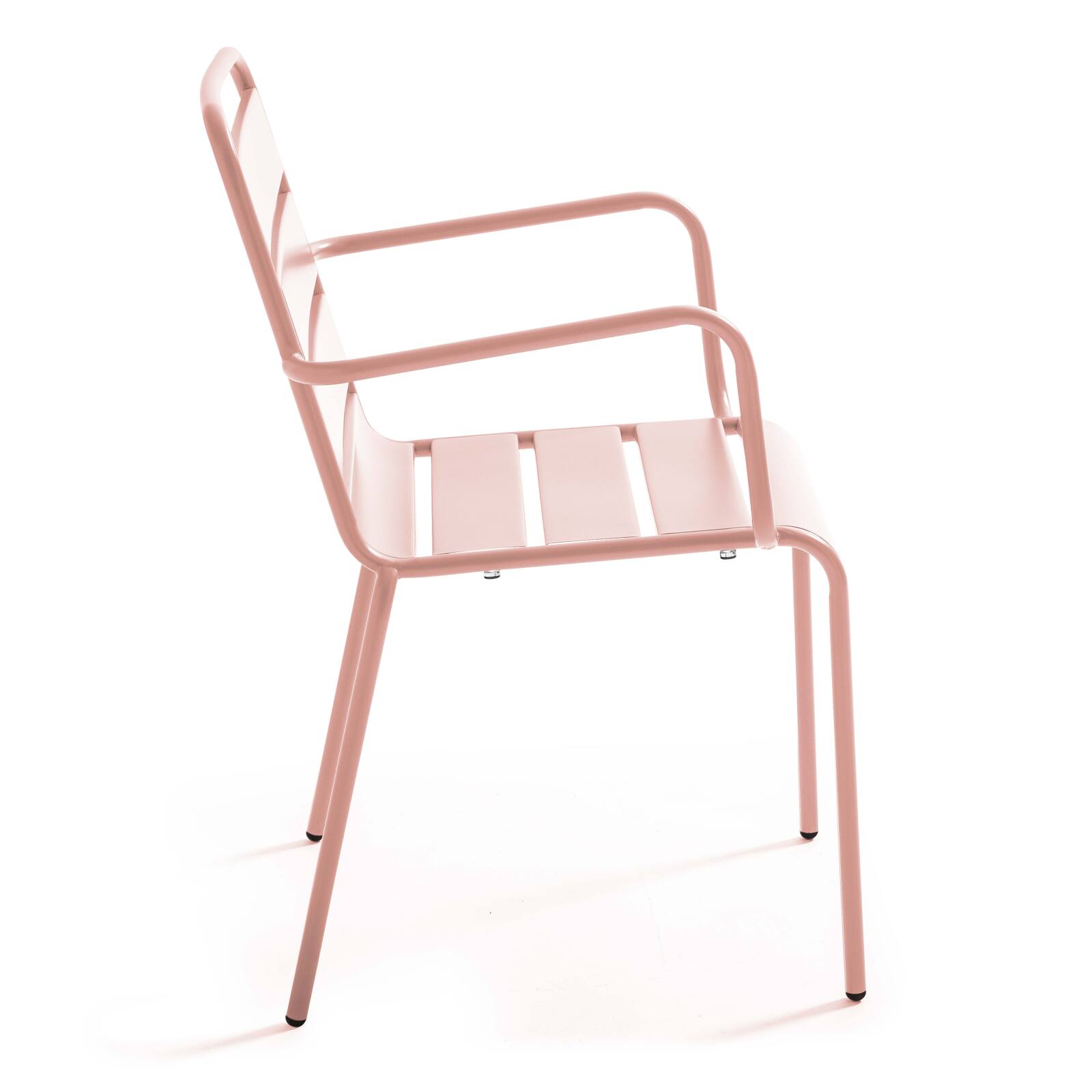 Gartentisch aus Metall, 180x90 cm, und 8 Stühle mit Armlehnen