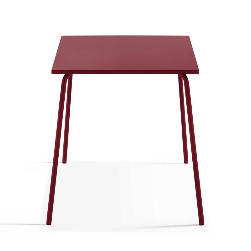 Gartentisch im Bistro-Stil, quadratisch, aus Metall, 70x70 cm, und 2 Stühle (2/8)