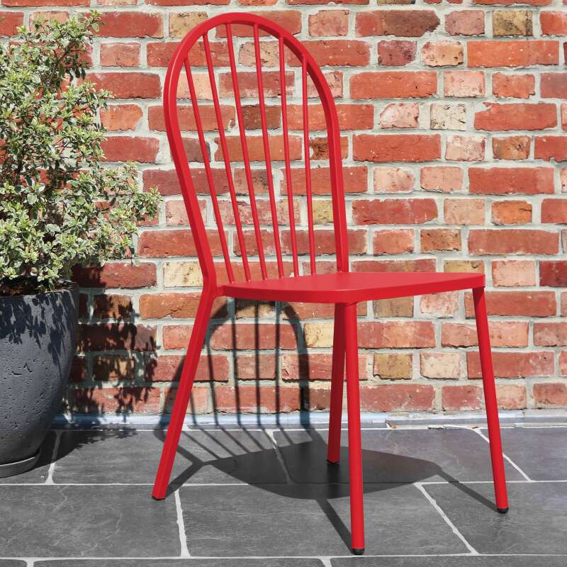 Gartenstuhl Pariser Bistro-Stil aus durchbrochenen Metall Design - Lifestyle