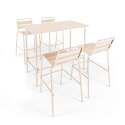 Hoher Garten-Hochtisch (120 x 60 x 105 cm) aus thermolackiertem Stahl