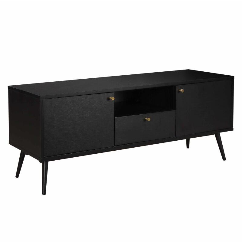 TV-Möbel aus hellem Holz und Weißeffekt 150 cm Skandinavischer