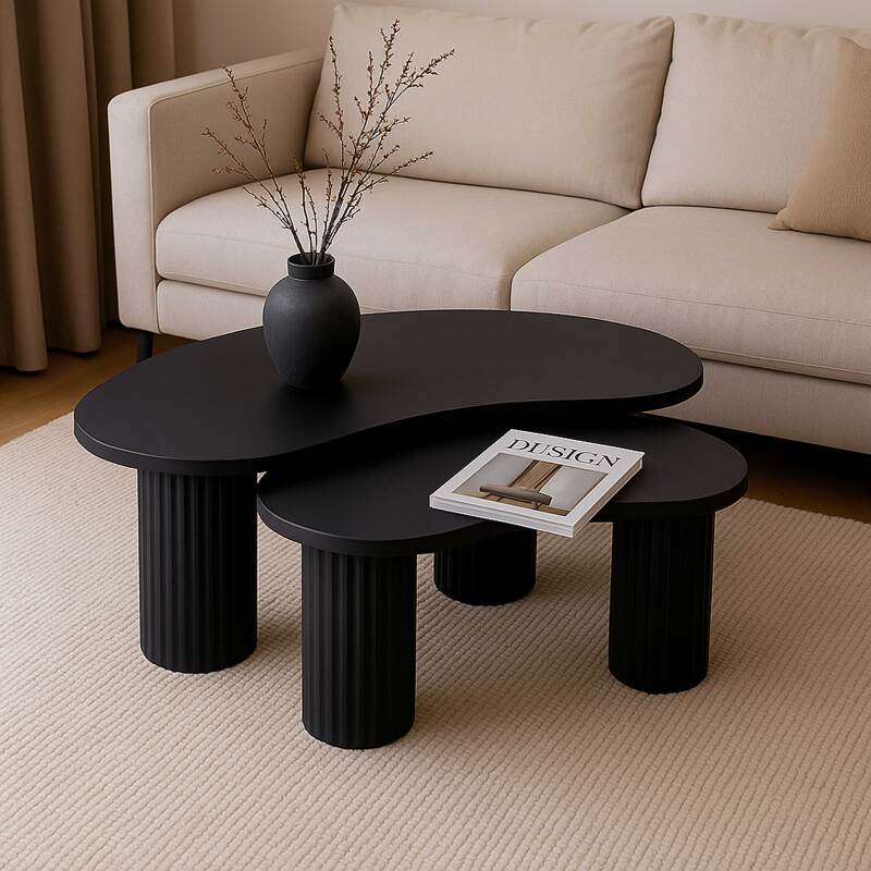 Satztische Design, mit organischer Form, 42x70 cm und 60x100 cm