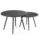 Nestbare runde Garten Couchtische Ø50 x 34 cm und Ø40 x 29,5 cm