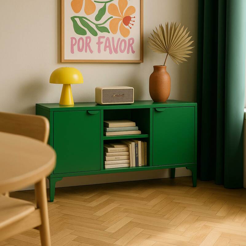 Büfett aus Metall, 2 Türen, 120 cm