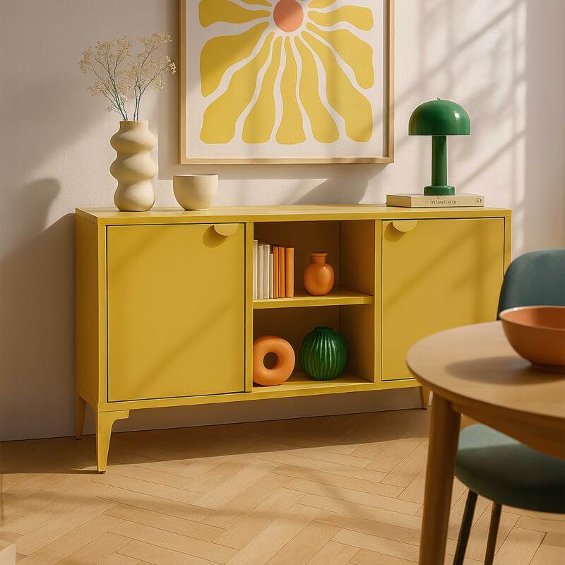 Büfett aus Metall, 2 Türen, 120 cm