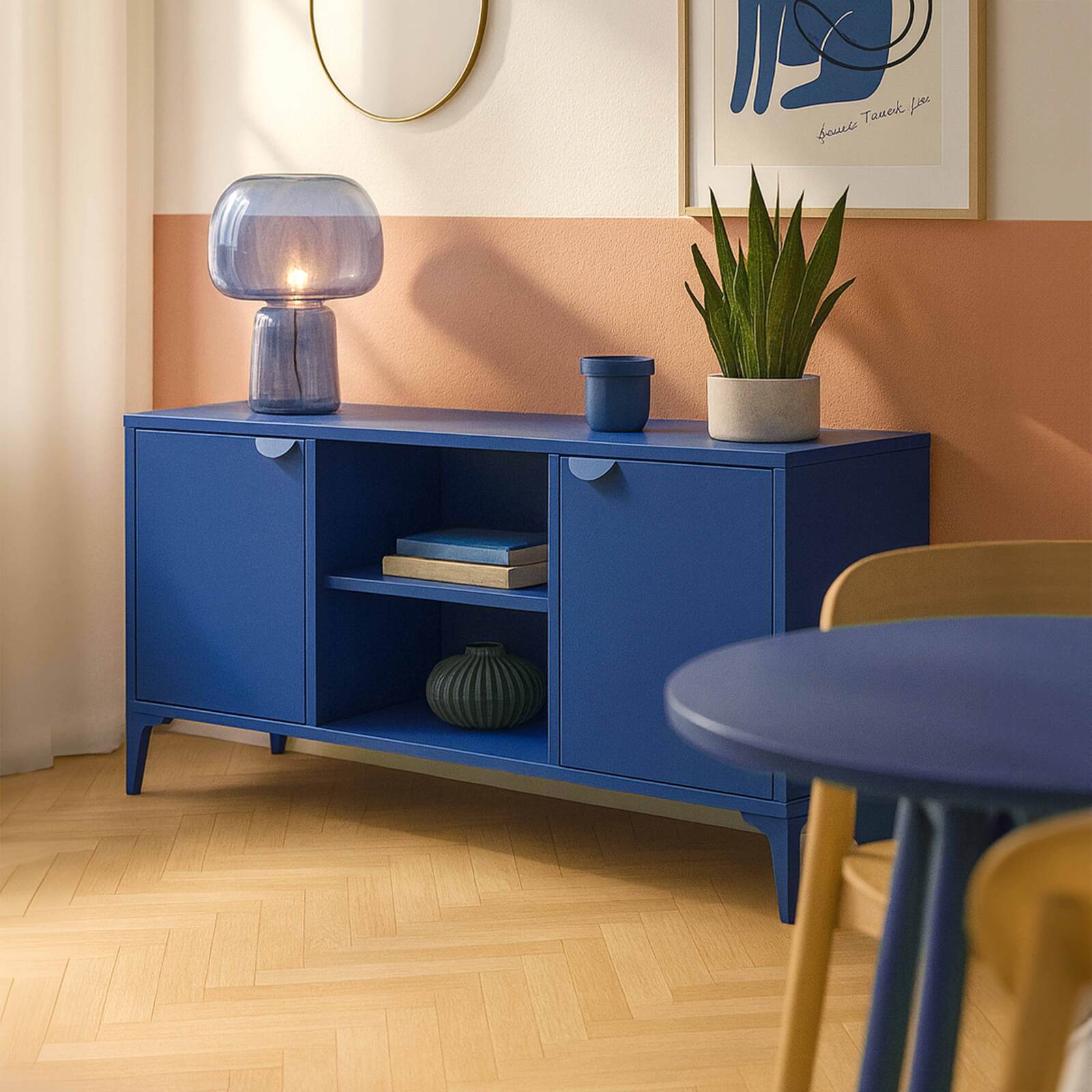 Büfett aus Metall, 2 Türen, 120 cm