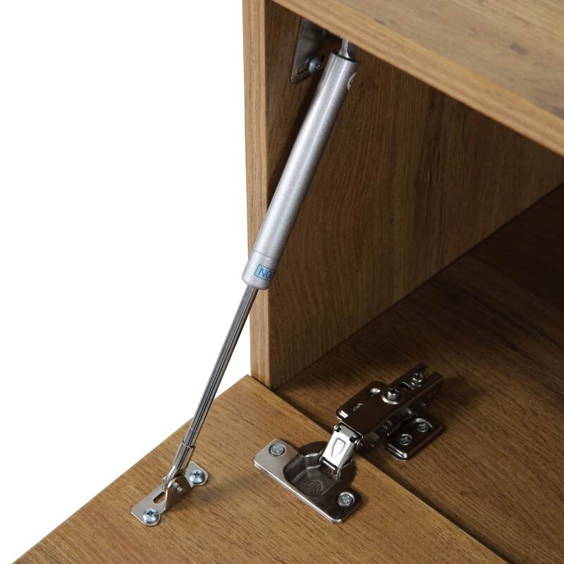 Hängendes TV-Möbel, Holzoptik, 120 cm, industrielles Stil  