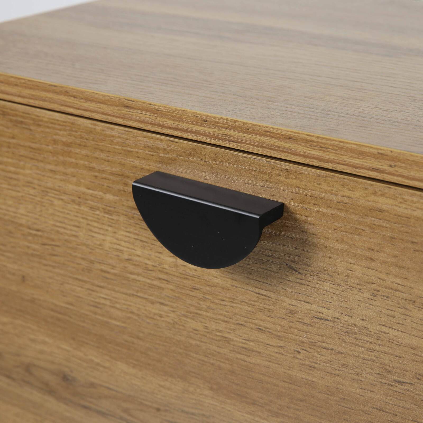 Hängendes TV-Möbel, Holzoptik, 120 cm, industrielles Stil  