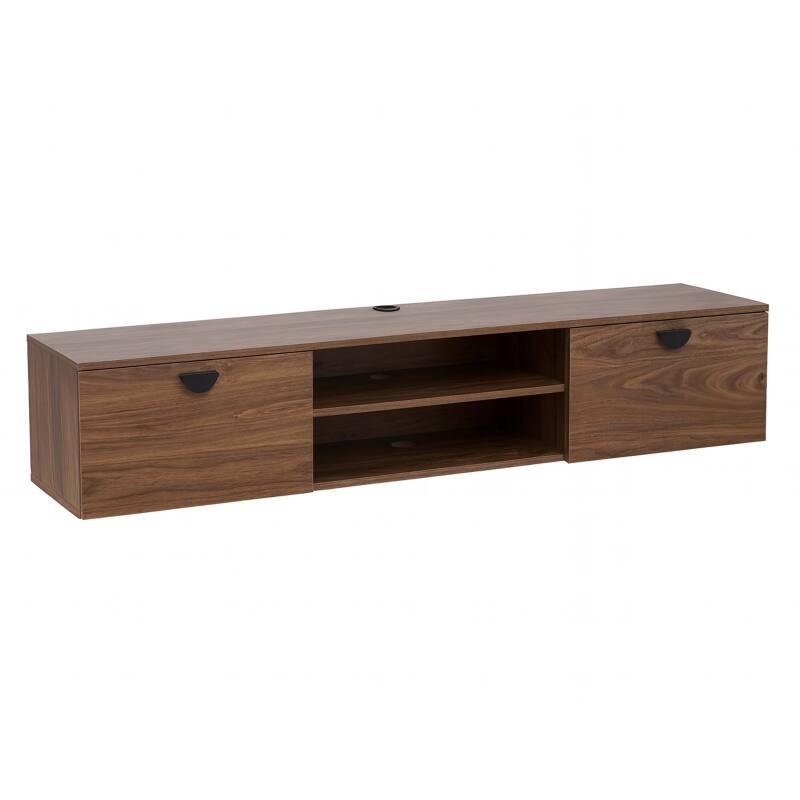 Hängendes TV-Möbel, Holzoptik, 160 cm, industrielles Stil