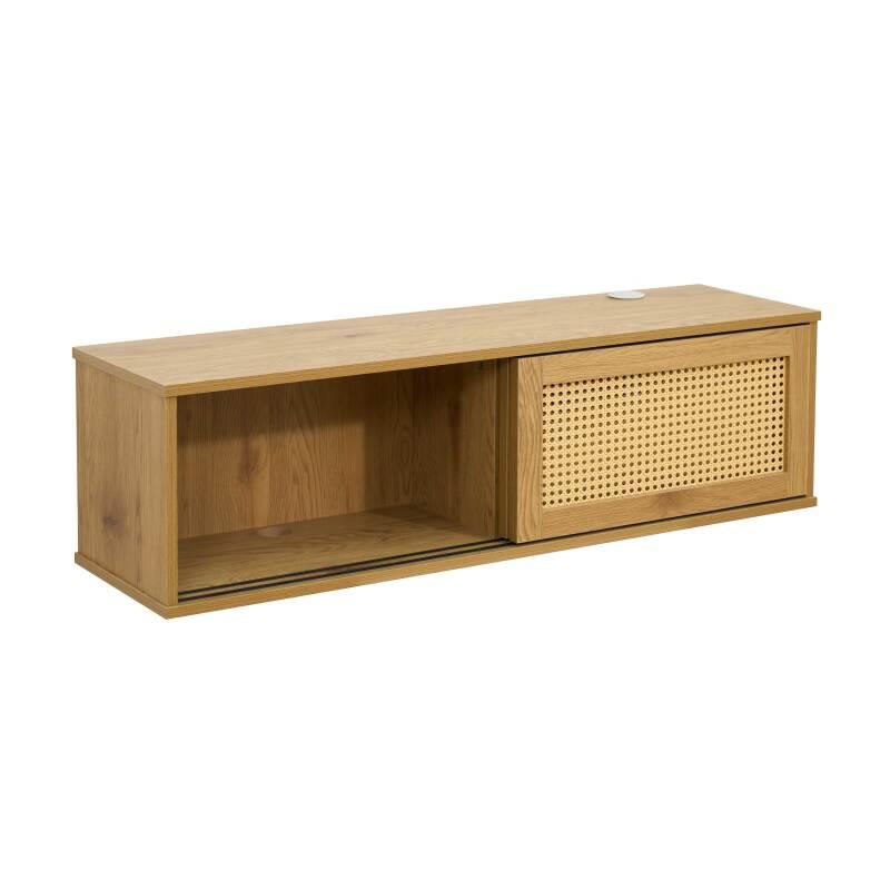 Hängendes TV-Möbel, heller Holzoptik,108 cm, Bohème-Stil