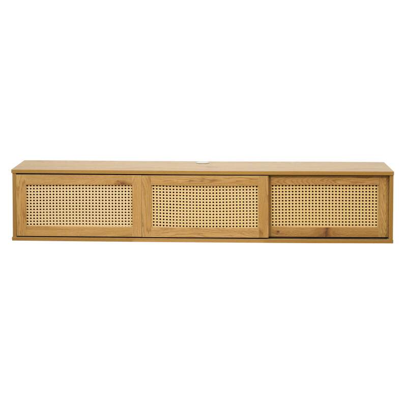 Hängendes TV-Möbel, heller Holzoptik,160 cm, Bohème-Stil