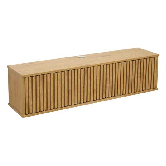 Hängendes TV-Möbel, helle Holzoptik, 120 cm, skandinavisch Stil