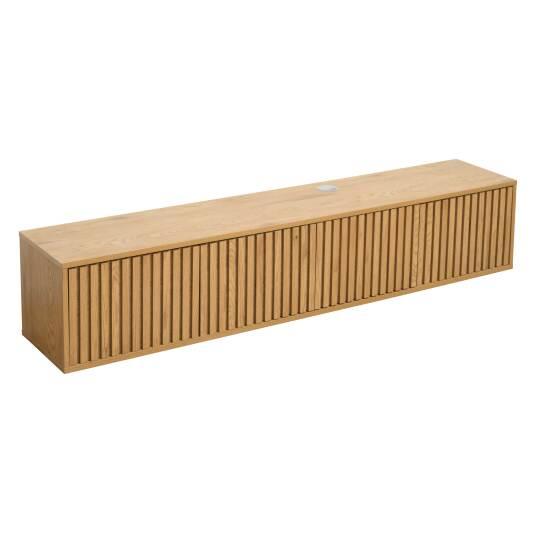 Hängendes TV-Möbel, helle Holzoptik, 160 cm, skandinavisch Stil