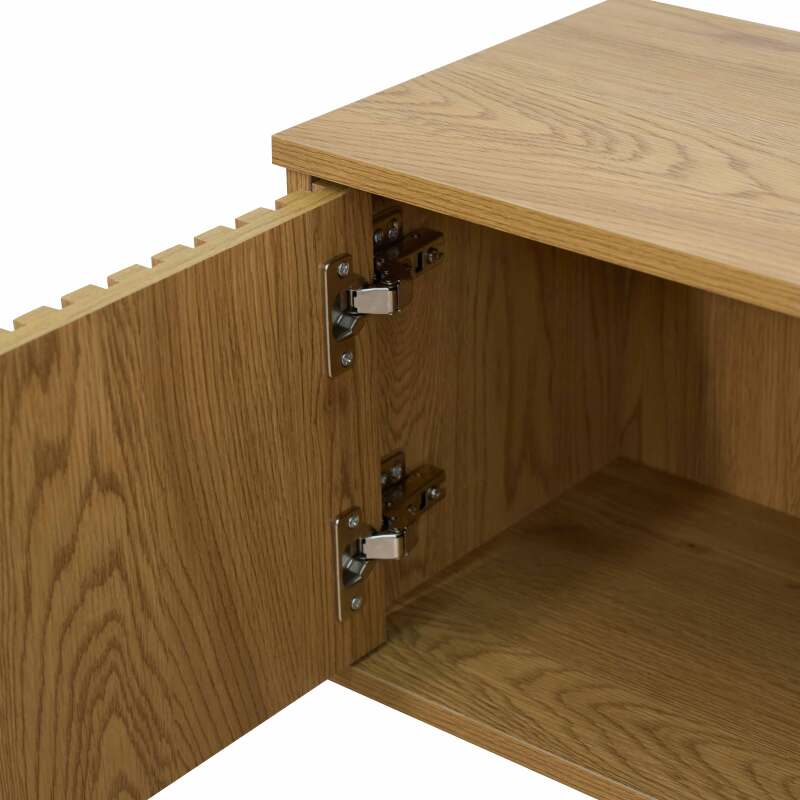 Hängendes TV-Möbel, helle Holzoptik, 160 cm, skandinavisch Stil