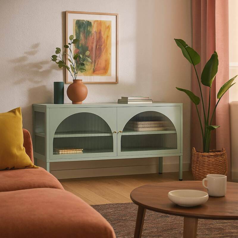 TV-Möbel 115 cm aus Metall im modernen Stil