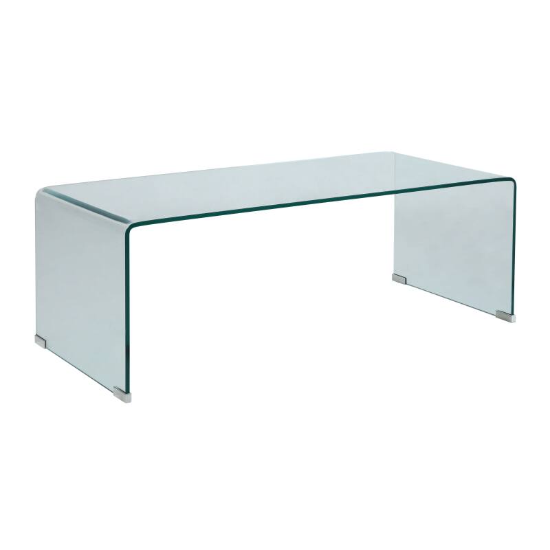 Couchtisch rechteckig, aus gehärtetem Glas, 110x50 cm