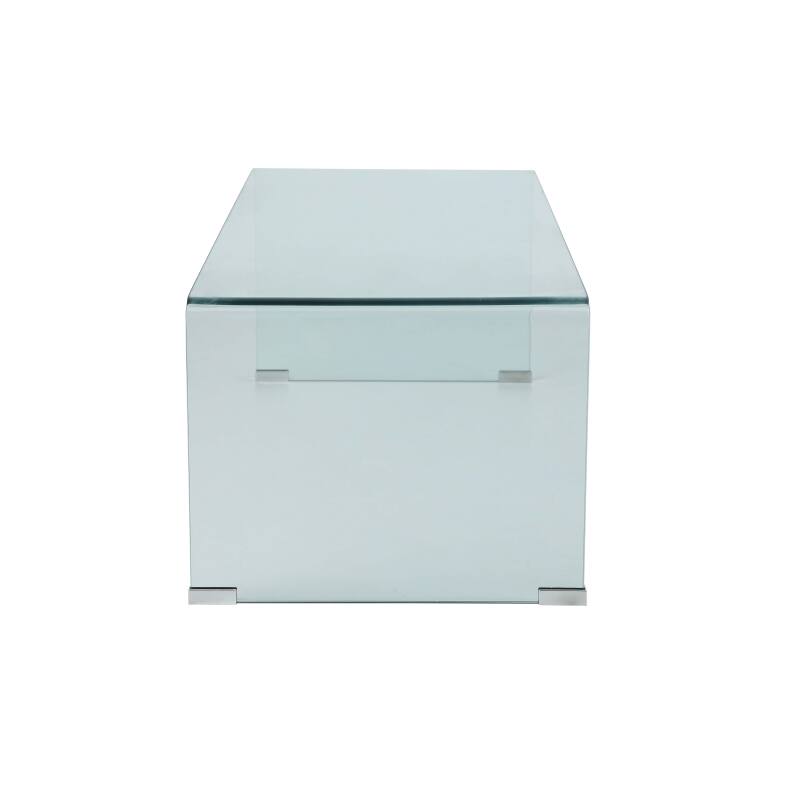 Couchtisch rechteckig, aus gehärtetem Glas, 110x50 cm