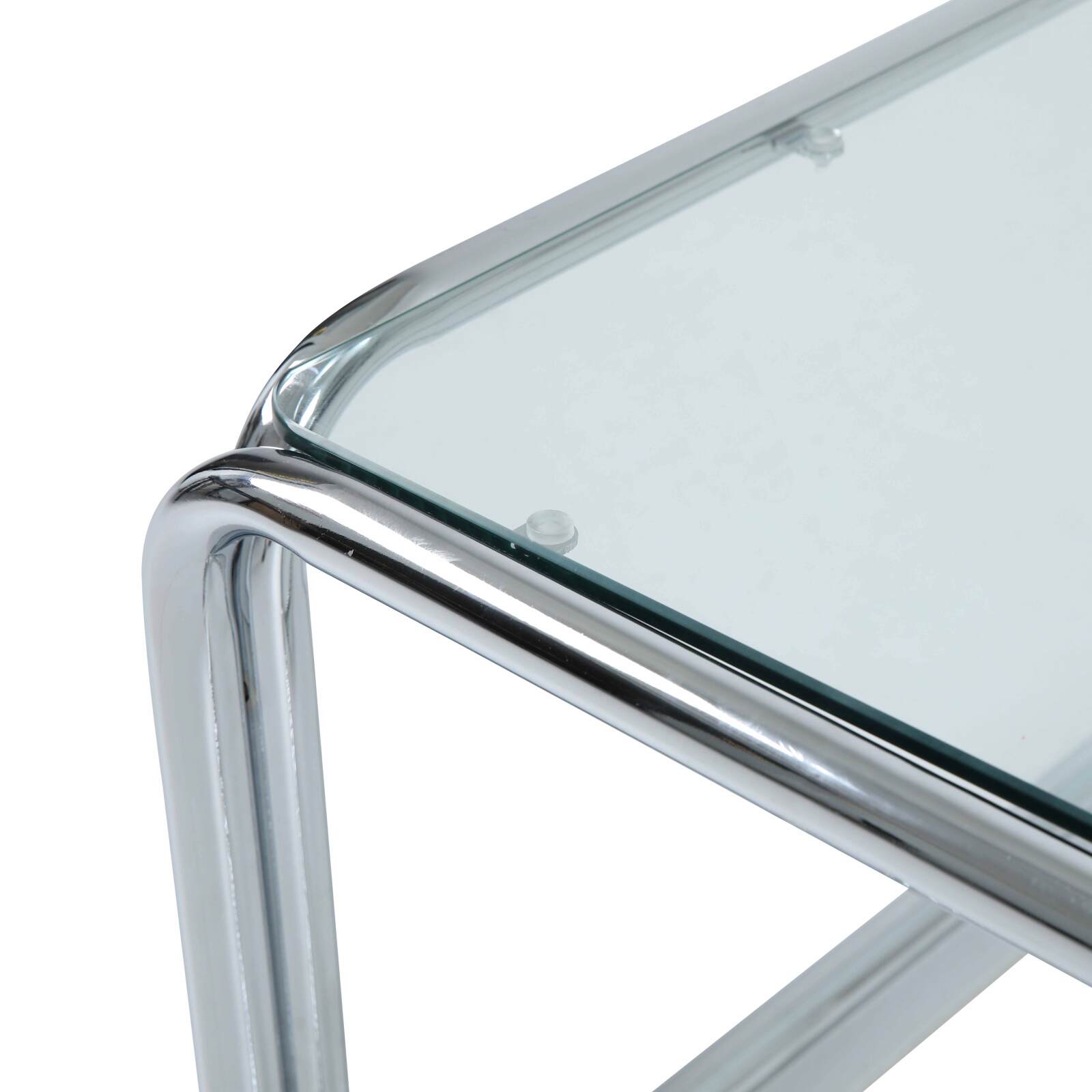 Couchtisch rechteckig, aus gehärtetem Glas, 110x50 cm