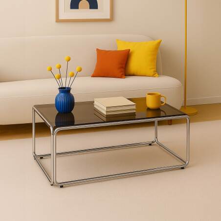 Couchtisch rechteckig, aus gehärtetem Glas, 110x50 cm