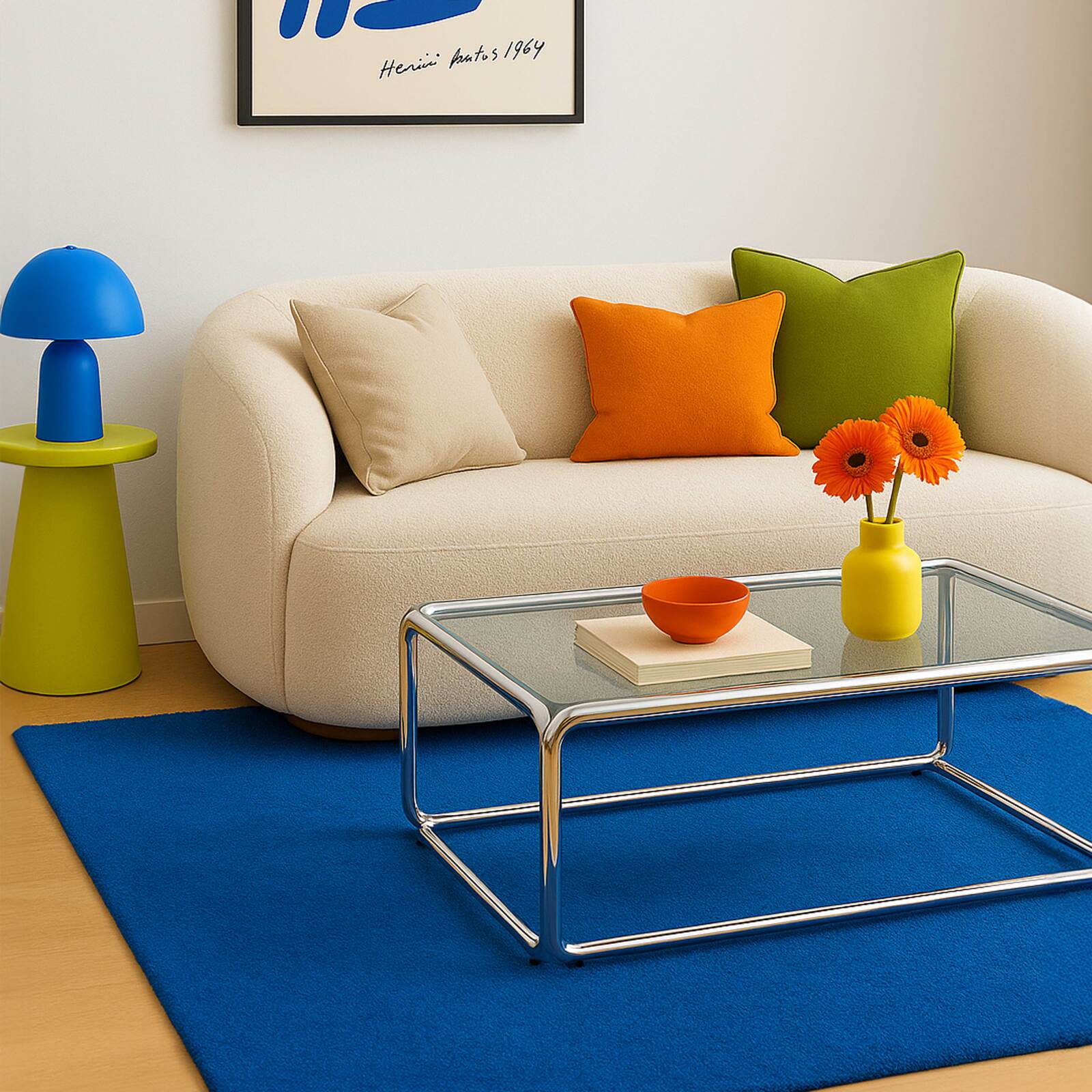 Couchtisch rechteckig, aus gehärtetem Glas, 110x50 cm