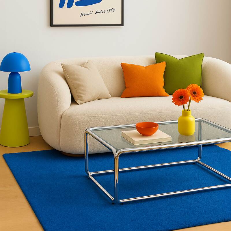 Couchtisch rechteckig, aus gehärtetem Glas, 110x50 cm