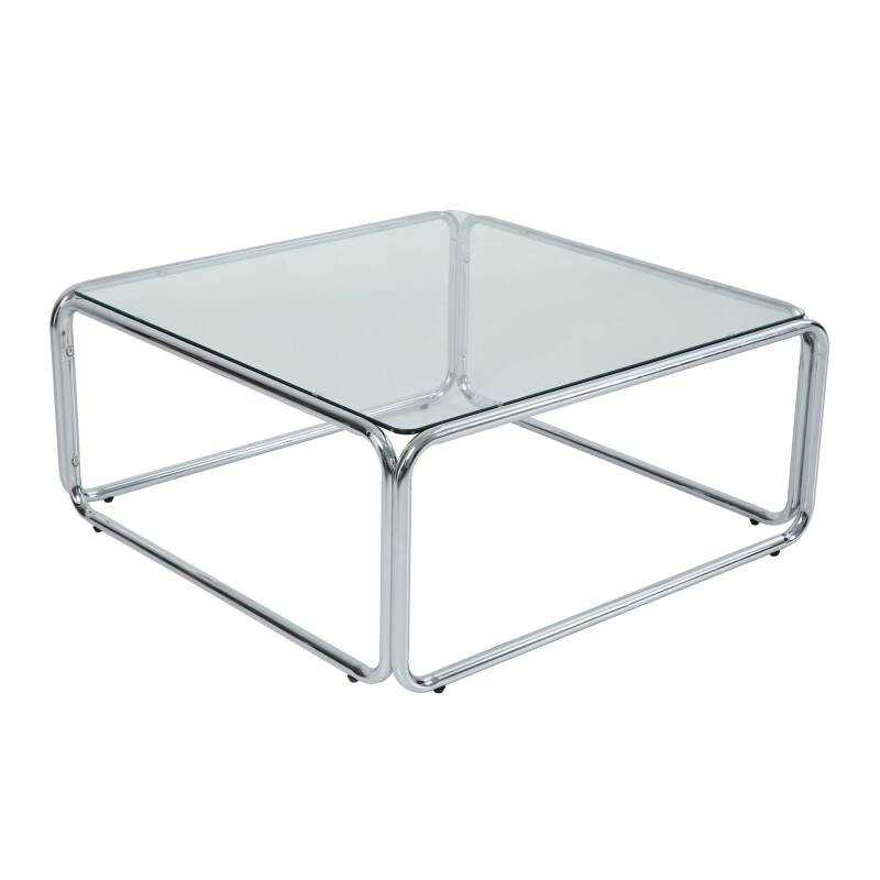 Couchtisch quadratisch, aus gehärtetem Glas, 90x90 cm
