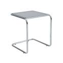 Beistelltisch quadratisch, aus gehärtetem Glas, 50x46 cm