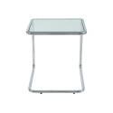 Beistelltisch quadratisch, aus gehärtetem Glas, 50x46 cm