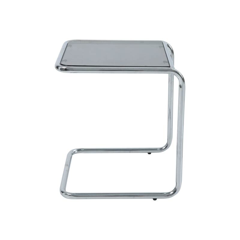 Beistelltisch quadratisch, aus gehärtetem Glas, 50x46 cm (2/5)