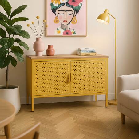 Büfett aus Metall, 2 Türen, 100 cm