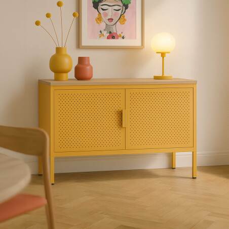 Büfett aus Metall, 2 Türen, 100 cm (2/8)