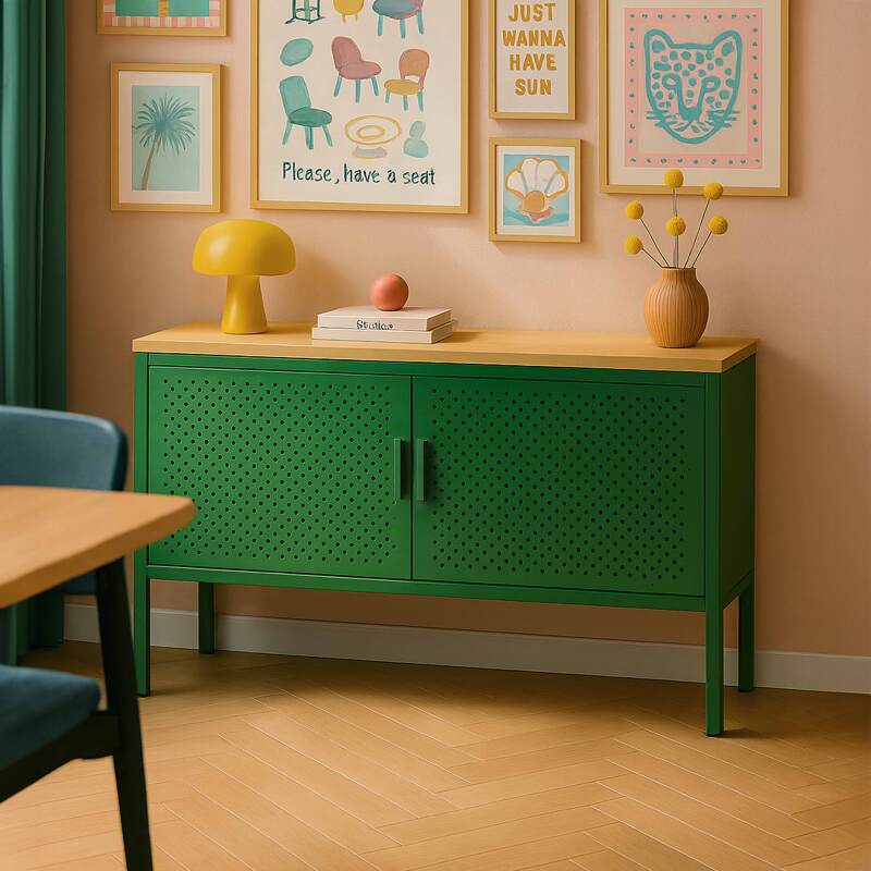 Büfett aus Metall, 2 Türen, 100 cm