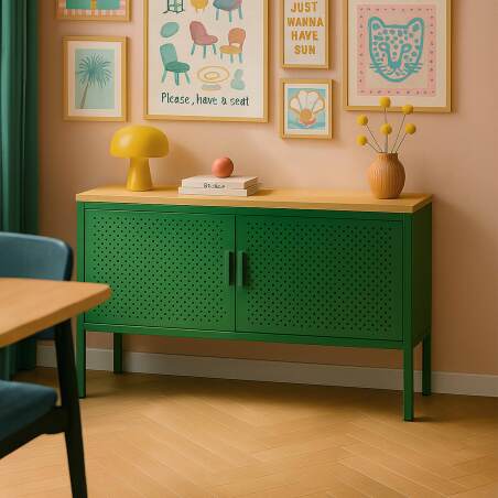 Büfett aus Metall, 2 Türen, 100 cm