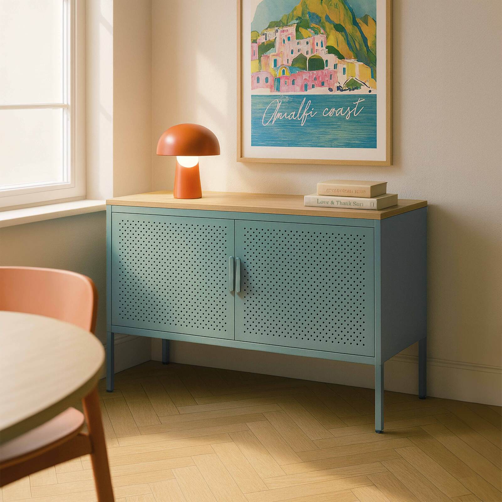 Büfett aus Metall, 2 Türen, 100 cm