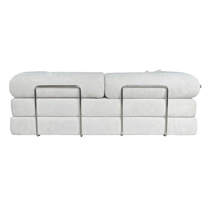 Schlafsofa 2-Sitzer-aus Stoff mit Kissen