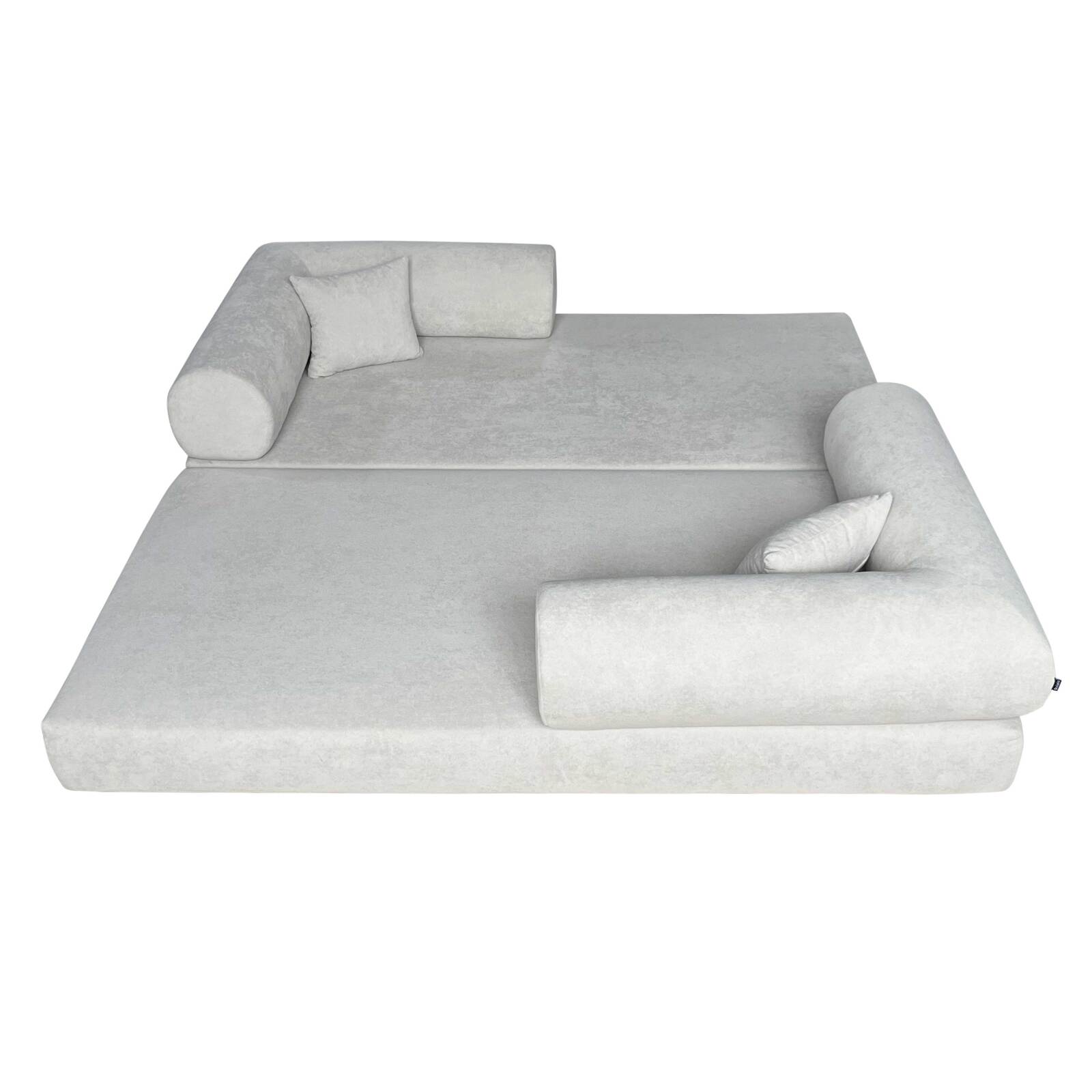 Schlafsofa 2-Sitzer-aus Stoff mit Kissen