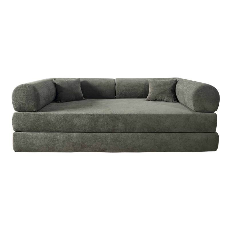 Schlafsofa 2-Sitzer-aus Stoff mit Kissen (2/7)