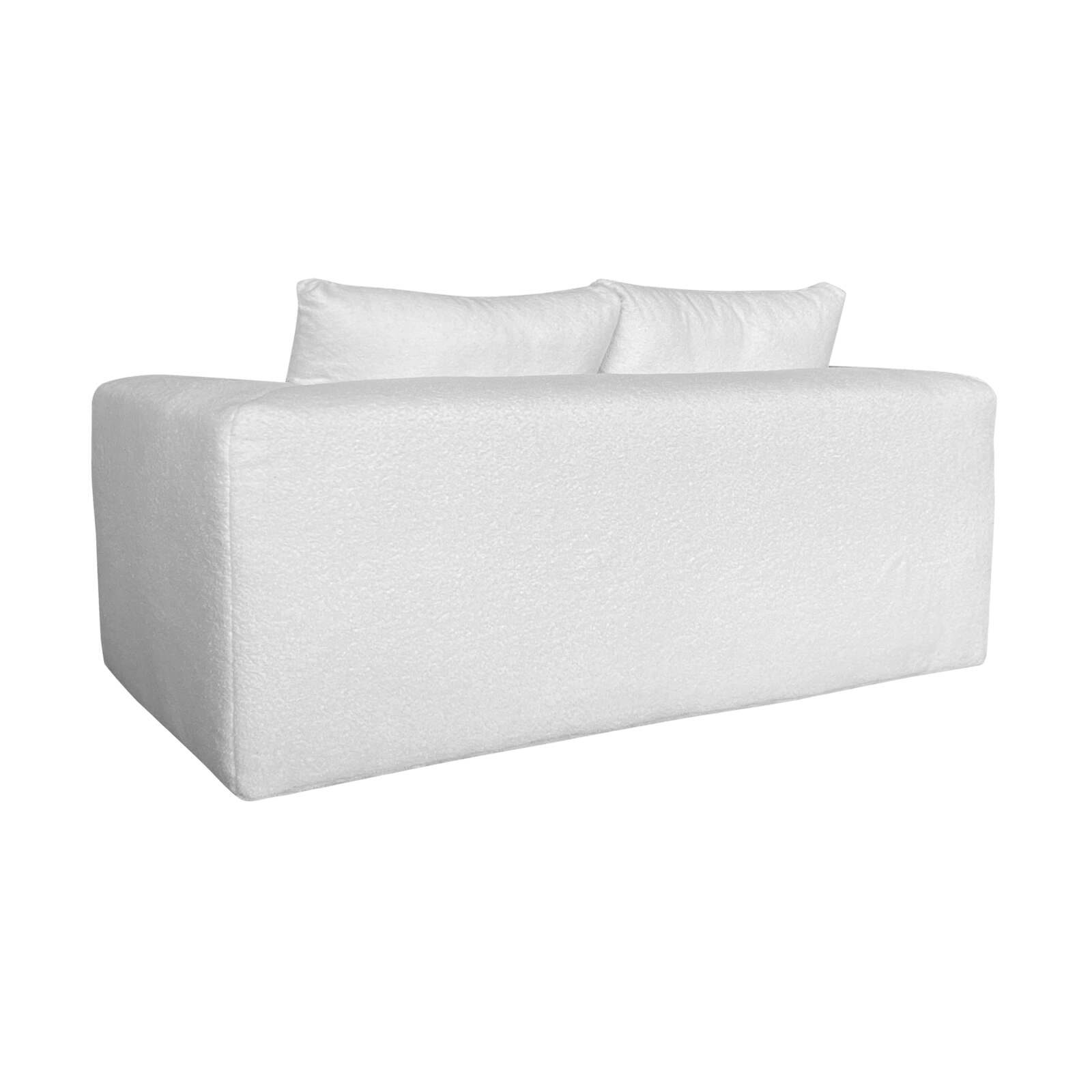 Sofa 2-Sitzer aus Frotteestoff mit Kissen