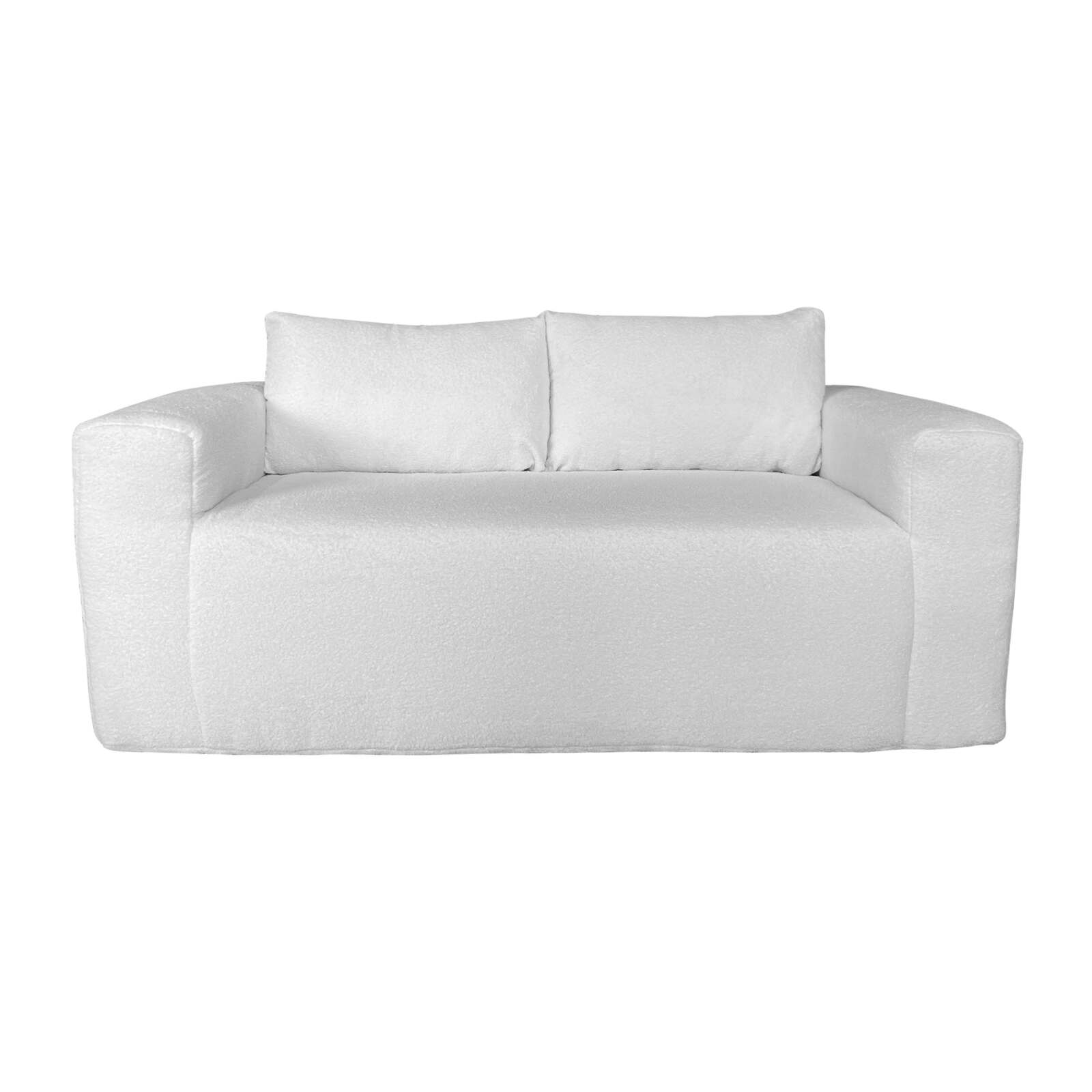 Sofa 2-Sitzer aus Frotteestoff mit Kissen