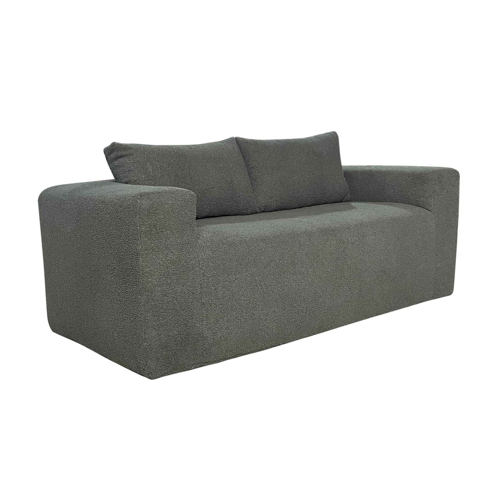 Sofa 2-Sitzer aus Frotteestoff mit Kissen