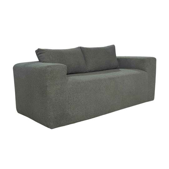 Sofa 2-Sitzer aus Frotteestoff mit Kissen