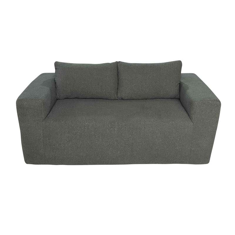 Sofa 2-Sitzer aus Frotteestoff mit Kissen (3/5)