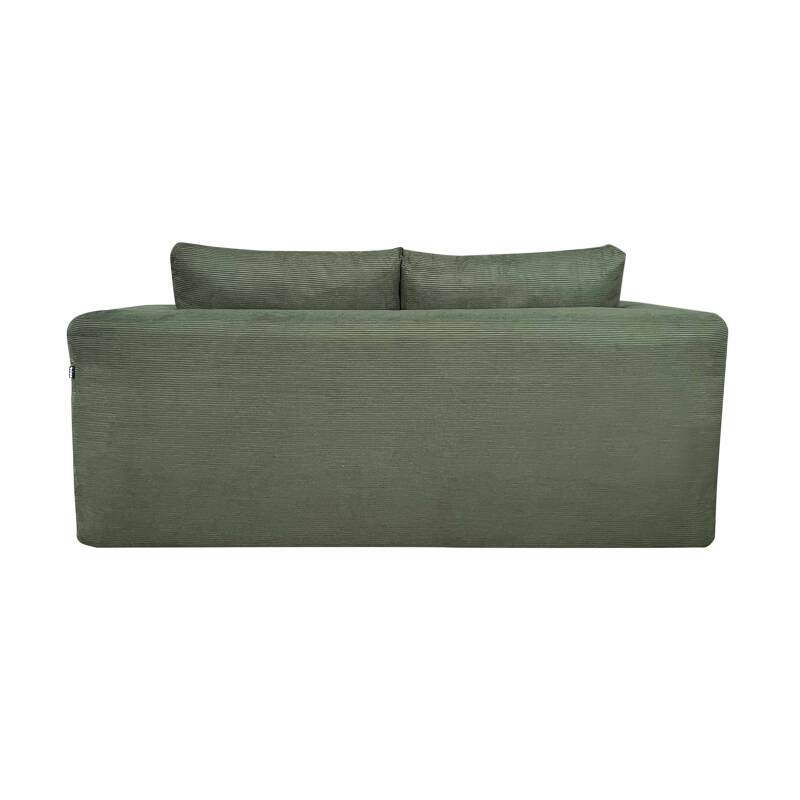 Sofa 2-Sitzer aus geripptem Stoff mit Kissen (2/7)