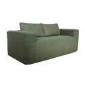 Sofa 2-Sitzer aus geripptem Stoff mit Kissen